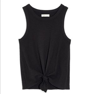 Madewell Audio Knot-Front Tank Top Black Size Small SOLD OUT